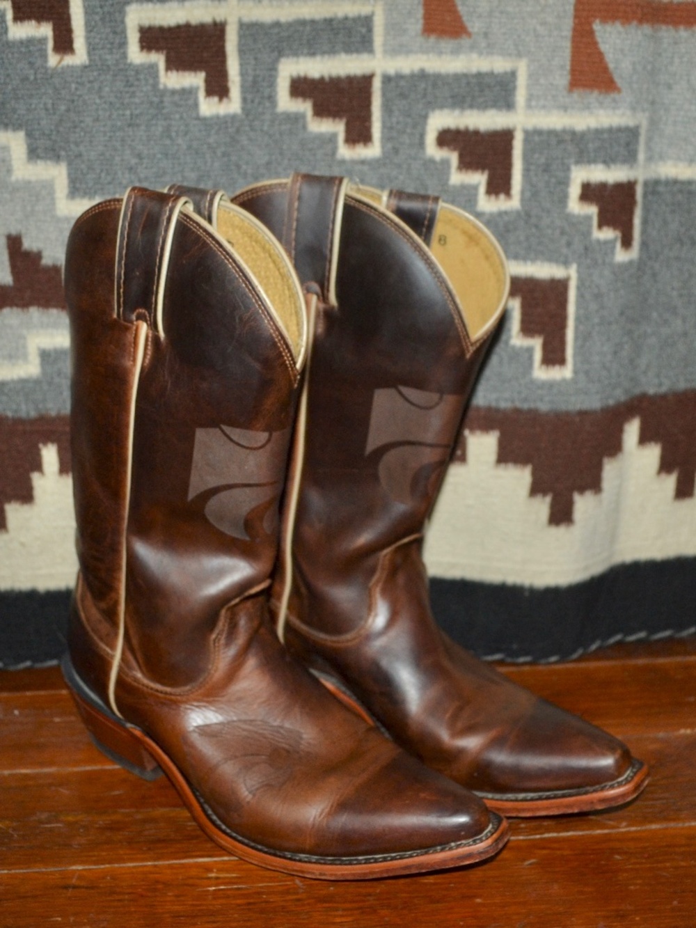 Nocona Kansas State University Cowboy Boots Women Size 7.5 Kstatre Wildcats